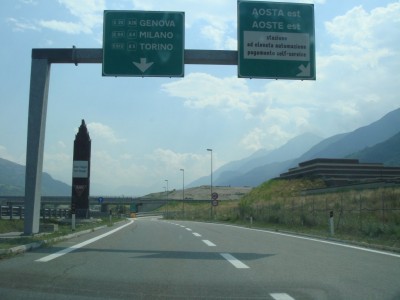 sortie Aosta est